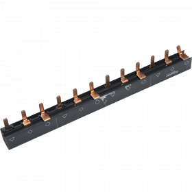 Bara colectoare tip pieptene Schneider Electric, 3 L, 12 module, 100A, alb