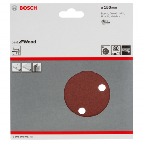 Foi abrazive Bosch, granulatie 80, 150 mm, 5 bucati