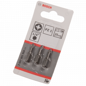 Set capete de surubelnita Bosch Extra Hard, PZ1,3 buc, 25 mm