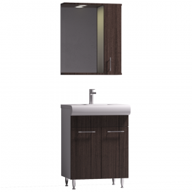 Set mobilier baie Badenmob Seria 004, masca + lavoar + oglinda, wenge