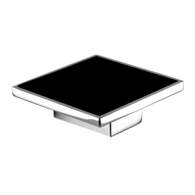 Buton cu insertie Arma BR 172, metal, 25 x 32 mm, crom - negru