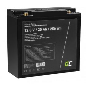 Green Cell LiFePO4 Battery 12V 12.8V 20Ah for photovoltaic system, campers and boats (CAV07)