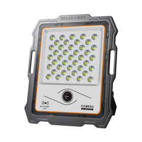 Proiector LED cu panou solar si camera WiFi, 100W-300W, 82-236 LED-uri, lumina alba, telecomanda