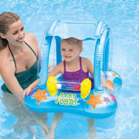 Colac gonflabil pentru copii, cu protectie pentru soare, model masina, Baby Float