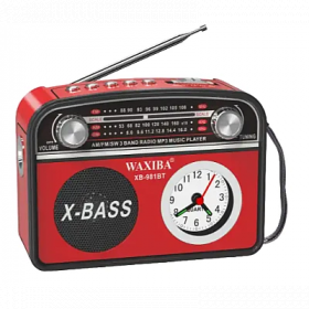 Radio Portabil cu ceas si MP3, XB 981BT
