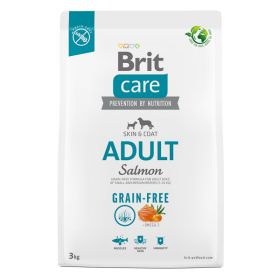 Brit Care Grain-Free Adult, XS-M, Somon, hrană uscată fără cereale câini, piele & blană, 3kg