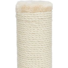 Sisal Plat cu Stalp, 38 x 38 x 62 cm, Bej, 43360