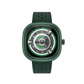 Smartwatch Doogee DG Ares Verde, Bratara din piele, LCD HD 1.32 , Ritm cardiac, Saturatie oxigen, Monitorizare somn, 300mAh