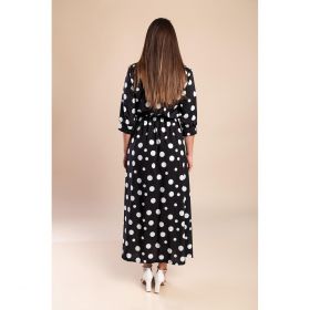 Rochie Maxi Cu Imprimeu Mori, Neagra