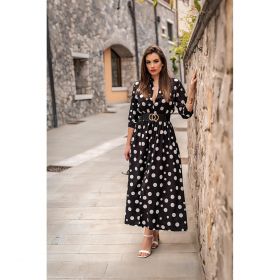 Rochie Maxi Cu Imprimeu Mori, Neagra