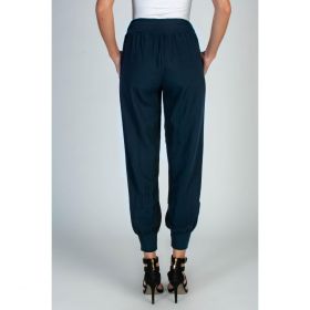 Pantaloni Lungi Cu Buzunare È˜i Elastic In Talie Amory, Albastru ÃŽnchis