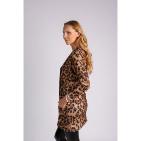 Tunica La Moda Cu Maneca Lunga È˜i Imprimeu Leopard Delaney, Maro