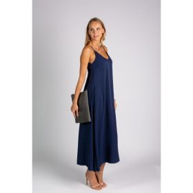 Rochie De VarÄƒ Maxi Yasmine, Albastru Inchis