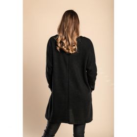TunicÄƒ Cu MÃ¢neci Lungi Cu Imprimeu È˜i Buzunare Siona, Negru