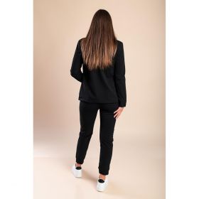 Costum Cu Pantalon Elegant, Monocolor Estrena, Negru