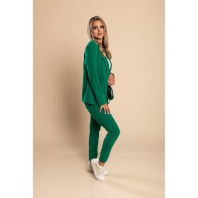 Set Pantaloni Cu Blazer Elegant Estrena, Verde Deschis