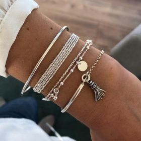 Set De 4 Bratari, Diverse Modele Evenne, Argintiu