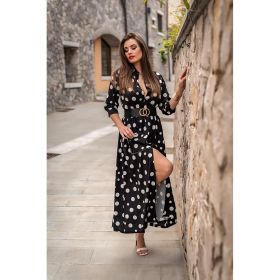 Rochie Maxi Cu Imprimeu Mori, Neagra