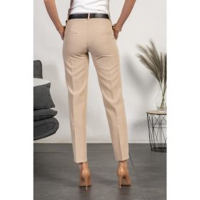 Pantaloni Lungi Eleganti Drepti Tordina, Bej