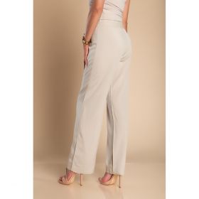 Pantaloni Eleganti Drepti Amarga, Gri Deschis