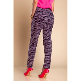 Pantaloni Eleganti Cu Imprimeu Balanegra, Albastru Inchis