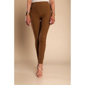 Pantaloni Lungi Eleganti Cu Elastic La Talie Soarisa, Maro