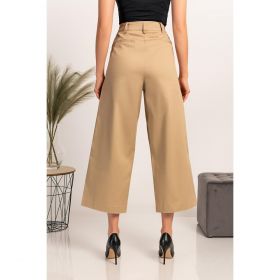 Pantaloni Eleganti Largi Mancha, Bej