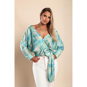 Bluza Eleganta Cu Imprimeu Roveretta, Albastru Deschis