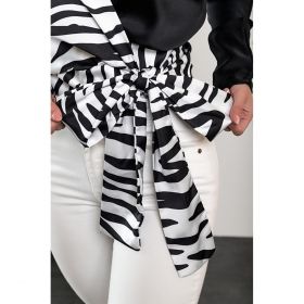 Bluza Eleganta Cu Imprimeu Roveretta, Alb-Negru