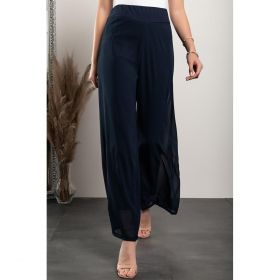 Pantaloni Lungi Eleganti Veronna, Albastru Inchis