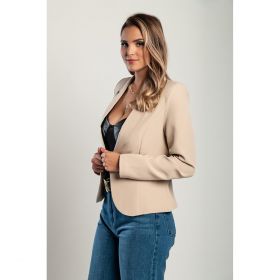 Blazer Cu Guler Clasic Softina , Bej