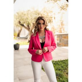 Blazer Cu Guler Clasic Softina, Fucsia