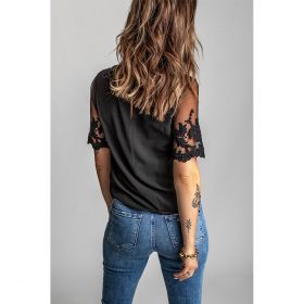 Bluza  Dama Cu Maneci Transparente Jurana, Negru