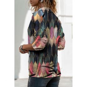Bluza Eleganta Cu Maneci Lungi Si Imprimeu Noraha, Roz