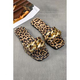 Papuci Cu VÃ¢rf PÄƒtrat Befana, Leopard