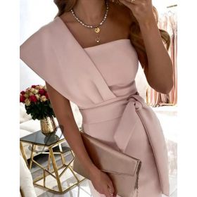 Rochie Midi Eleganta Triona, Roz Deschis