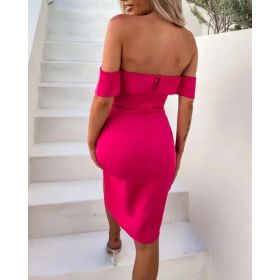 Rochie Mini Eleganta Montaria, Fucsia