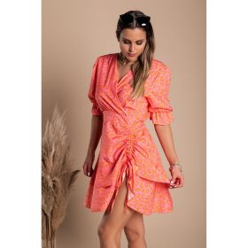 Rochie Mini Eleganta Cu Imprimeu Tamba, Roz