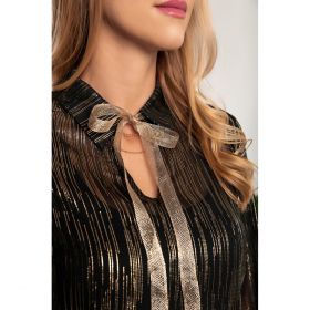 Bluza Eleganta Cu Imprimeu Callafela, Neagra