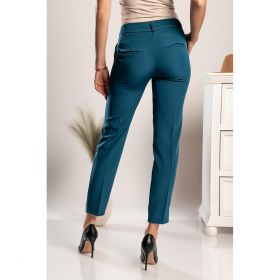 Pantaloni Lungi Eleganti Drepti Tordina, Albastru-Petrol