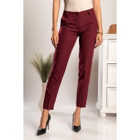 Pantaloni Lungi Eleganti Drepti Tordina, Visiniu