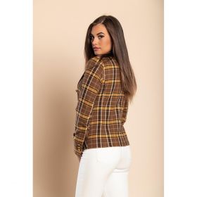 Blazer Cu Guler Clasic Chiarana, Mustar