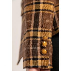 Blazer Cu Guler Clasic Chiarana, Mustar
