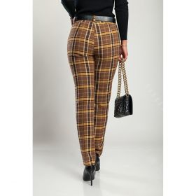 Pantaloni Lungi Eleganti Drepti Piavona, Mustar