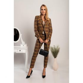 Pantaloni Lungi Eleganti Drepti Piavona, Mustar