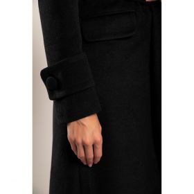 Palton Lung Elegant Canossa, Negru