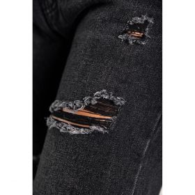 Blugi La Moda Cu Rupturi Marsura, Negri