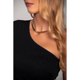 Rochie Mini Eleganta Cu Decolteu Asimetric Mamola, Neagra