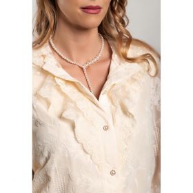 CÄƒmaÈ™Äƒ ElegantÄƒ Cu Broderie È˜i Volane Laroya, Bej