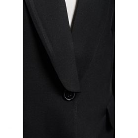 Blazer Lung Clasic Zefira, Negru